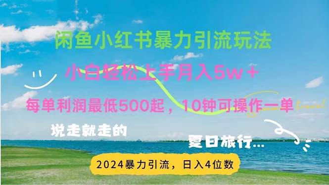 （11650期）2024暑假赚钱项目小红书咸鱼暴力引流，简单无脑操作，每单利润500+，…-优杰学社