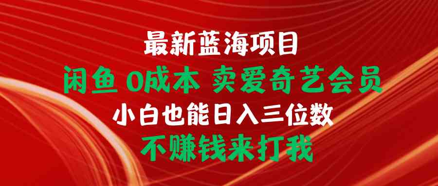 淘宝闲鱼VIP，0成本费，当日开单 日入1.5k，不断回购-优杰学社