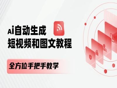 AI自动生成短视频和图文课程，全方位手把手教学-优杰学社