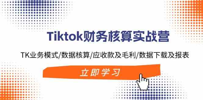 Tiktok财务核算实战营：TK业务模式/数据核算/应收款及毛利/数据下载及报表-优杰学社